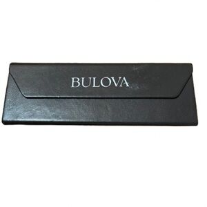 Bulova Elegant Black Fold Flat Eyeglass Case